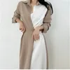 Abiti casual abiti lunghi vestiti vintage coreano chic slim bass hit color bottone elegante per donne vestidos femme