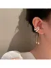 Backs Earrings Luxury Pearl Magnet Ear Clip Cuff For Women Linked Metal Without Piercing Gifts