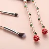 Make -up -Bürsten 5pcs/Set weiche Rosenform Pinsel Set Metallgriff