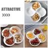 Ensembles de vaisselle Plaquette Plate de rangement Snack Snack Snack Service Plaque Dîne Poix Dilate Nuts Mélamine Fruit pour les fêtes Baby Dessert