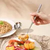 Spoons WORTHBUY 304 Stainless Steel Soup Spoon Cute Tableware Kitchen Ladle Long Handle Scoop Household Cutlery Serving