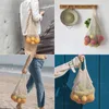 Storage Bags Portable Cotton Mesh Grocery For Shopping Bag Eco-friendly Vegetable Fruit Tote Reusable