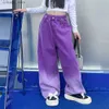 Trousers Girls High Waist Dyed Gradient Wide g Pants 2024 Spring Summer Versati Tank Top kids girl Straight g Jeans L46