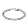 Charm Armband Ny vinter jul tidlös Pave Chain Armband 925 Sier Högkvalitativ original Röd glittrande hjärta Tennis Pear Halo Dhurk