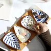 Japanse handgeschilderde keramische blad kruidenschaal met houten bak creatieve hapjes snack dessertplaatsaus sushi lade cadeau