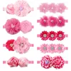 Hundkläder 30sts alla hjärtans dagstillbehör Bowtie Pink Gril Flower Collar Pet Small Bow Tie