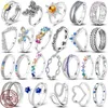 Cluster anneaux authentiques femmes réel 925 argent sterling sterling zircon ring love mariage pour les bijoux de fiançailles anniversaire