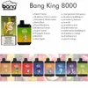 Bangking Vape 8000 Puffs Disposable E Cigarette 0% 2% 3% 5% 8K Puff 16 ml 650mAh Bobine de batterie de batterie rechargeable 20 Flavours Cigarettes électroniques