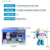 Figure giocattolo d'azione super ali da 5 pollici trasformando il carrello alimentare lime include stampi alimentari robot trasformazione figure d'azione per bambini giocattolo per bambini L240402