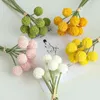 Fiori decorativi piccoli palloni artificiali simulato finto crisantemo oro per ufficio piante per il bouquet fai -da -te di San Valentino