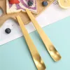 Spoons 1PCS Stainless Steel Spoon Flat Head Square Kitchen Cold Drink Fruit Mixing Coffee Ice Cream Small Dessert Scoop