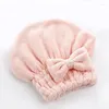 Bambusowe włosy Wrap Suszanie Mikrofibry Turban z Bowknot Absorbent Szybkie suche ręczniki dla kobiet anty Frizz1pc