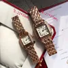 Wristwatches Luxury tank womens designer catier panthere es diamond for woman quartz ment fashion gold high quality wrist x4Oa# L46