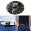 Men Fashion Belt Buckle with Knife Metal Relief Teens Rock Waist 240401