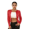 Vestes pour femmes chqcdarlys cardigan sequin féminin scintille à manches longues ouverte avant veste légère club de mode décontractée.