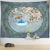 Tapestries Half Mandala Simple Wall Hanging Tapestry Boho Aesthetic Room Art Witchcraft Hippie Home Decor