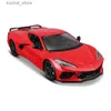 Action Toy Figures Maisto Chevrolet Corvette 1 18 2020 Stingray Coupe Sports Car Diecast Model Edition Alloy Luxury Sports Vehicle Model Car Gifts L240402