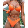 2024 Nuevo para mujeres Solid Color Nylon Soporte de acero integrado Bolso duro Sexy Bikini Bywimsuit