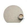 PACK MATS DE TABLE DE 4PCS PLATEMATS PVC CHALLE ISLULER PAD DIGNER DECoration Half Round Design 35x31cm