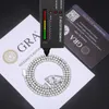 Cheap Price Pass Diamond Tester Stainless Steel D Color VVS Moissanite Diamond Clustered Tennic Chain Necklace For Men Women