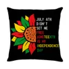 Linen Cushion Cover Black History Month Printed Throw Pillow Cover