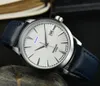 Para kwarcowa moda mężczyzn Watch 40 mm Auto Data trzy szpilki proste wybieranie design skórzany pasek zegar srebrny kolor cuter