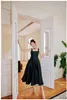 Casual jurken Tingfly Runway Design Classic Fashion Solid Color Vintage Elegant Midi Long Ball Gowns Party Night Lady Sundresses