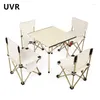 Kampmeubilair UVR vouwcampingtafel en stoelen reizen multifunctioneel draagbare aluminium buitenset