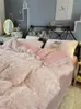 Bedding Sets Winter Extra Thick Mink Cashmere Bed Four-Piece Pink Coral Fleece Duvet Cover Girls' Sheet Student Dormitory Three-Piece