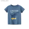 T-shirts 2-9 ans pour enfants vêtements garçons coton court seve t-shirts dinosaur dessin animé motif enfants tops vêtements d'été tee l46