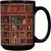 Tazze 1pc libreria libreria bibliotecario tazze bibliotecari bookworm dighi per i lettori neri 350ml/11oz450ml/15oz