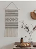Gobeliny w stylu INS Nordic Marokańska geometryczna frędzla gobelin wisząca Flaga prosta domowa dekoracja ręcznie tkana tło tło