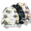 Sweat-shirt pour hommes à sweats de sweat d'automne d'automne 2024 pour imprimé blanc Hip Hop Punk Pullover Streetwear Vêtements de mode décontractés surdimensionnés 5xl
