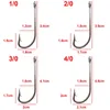 50pcs 34007 Stainless Steel Fishing Hooks White Big Extra Long Shank Fishing Hook Size 1/0 2/0 3/0 4/0 5/0 6/0 7/0 8/0 9/0 10/0 240328