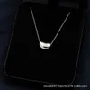 Designer Brand High Version TIFFAYS 925 Sterling Silver Acacia Bean Necklace CollarBone Chain Simple Temperament Cold and Versatil Instagram