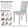 Krzesło obejmują wodoodporne pokrycie siedzeń Jacquard Jadalnia solidna elastyczna sliźniacz spandeksu anty-dust poduszka kuchnia