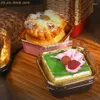 Baking Moulds 50Pcs 6.5x3.5cm Square Cupcake Paper Oil-proof Chiffon Roll Cake Cup Muffin High Temperature Case Mold Holder