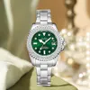 Lushka Small Green Light Luxury Set con Diamond Water Ghost Fashion Trendy Crowd Quartz's Women's Watch