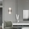 Duvar lambaları lüks mermer minimalist İskandinav oturma odası yatak odası villa tv arka plan aplik dekor banyo led ayna ışık