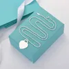 Ontwerpermerk Seiko Edition Nieuwe Tiffays Hartvorm Balketting Ketting voor vrouwen CNC stalen zeehondenbrief Love hangerse trui met logo