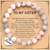 Bracelet de perle zèbre rose femelle.Cadeau à la fille et à la mère Nana Nana Crystal Stone Healing Spirit Bracelet