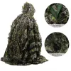 Sets/Anzüge lebensechter 3D -Blätter Tarn Poncho Cloak Stealth Anzüge Outdoor Woodland CS -Spielkleidung für die Jagd zum Schießen von Vogelbeobachtungen im Freien