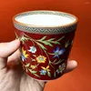 Mugs 2 Pcs Golden Bone China Coffee Mug High Grade Afternoon Tea Cups Ceramic For Gift Box JY3326