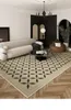 Carpets GBB0373 French Retro Carpet Living Room Sofa Coffee Table Bedroom Green Checkered Master Underfloor Mat