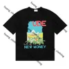 T-shirt Ruhde camicia art camicia camicia camicia da uomo rhude camicia da uomo per uomo 24ss shorts rhude pantaloncini da uomo di alta qualità tess a manicotto corto europea America 690