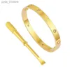 Bracelets de charme parafuso Bangle Carter Designer S Jóias de luxo Acessórios para mulheres da pulseira Titânio liga de ouro nunca desaparece com o conjunto de caixas Original L46
