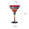 Vinglas 270 ml Creative Margarita Handgjorda färgglada cocktailglasbägare Cup Lead-Free Home Bar Wedding Party Drinkware Gif