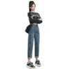 High waisted jeans women in 2024 new street trend Harlan slimming straight leg pants loose fitting wide leg pants