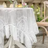 Table de table en mousse de maille blanc rectangle couverture de mariage de mariage décor de décoration de pique-nique
