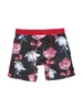 Underbyxor 2st Rose Print Män underkläder Boxer Shorts Soft Fashion Man Underbanan Manliga trosor S-XXL Plus Size Black and Red Printing